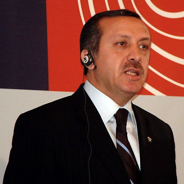 Recep Tayyip Erdoğan during a visit in Copenhagen 2002 11 26